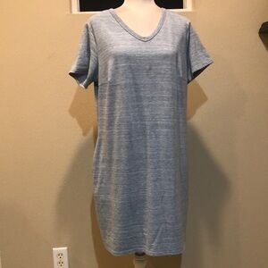 32 DEGREES COOL Women's Light Blue Short Sleeve T-Shirt Dress with Pockets-XL